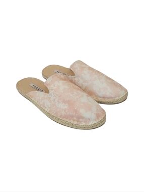 Torrid Blush Pink Tie Dye Canvas Espidrilla Mule Shoe Size 10WW